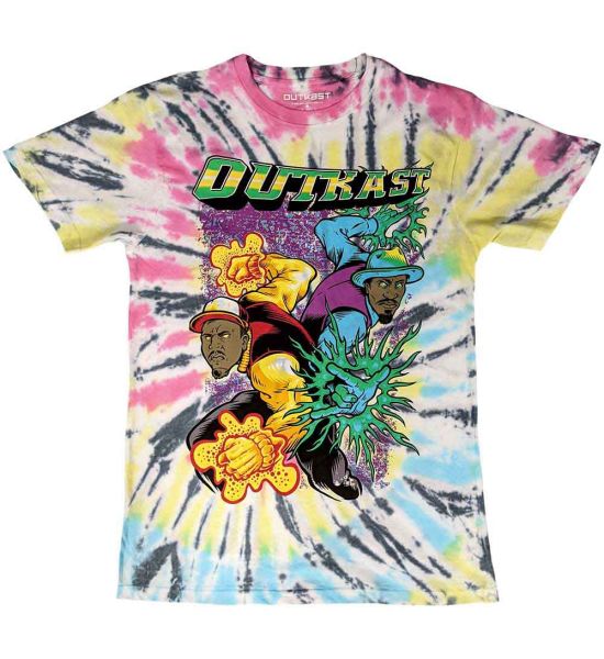 Outkast: Superheroes (Dip Dye, Dye Wash) - White T-Shirt