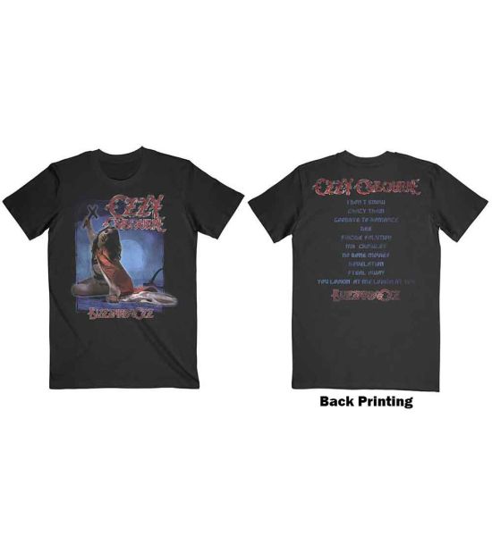 Ozzy Osbourne: Blizzard of Ozz Track list (Back Print) - Black T-Shirt