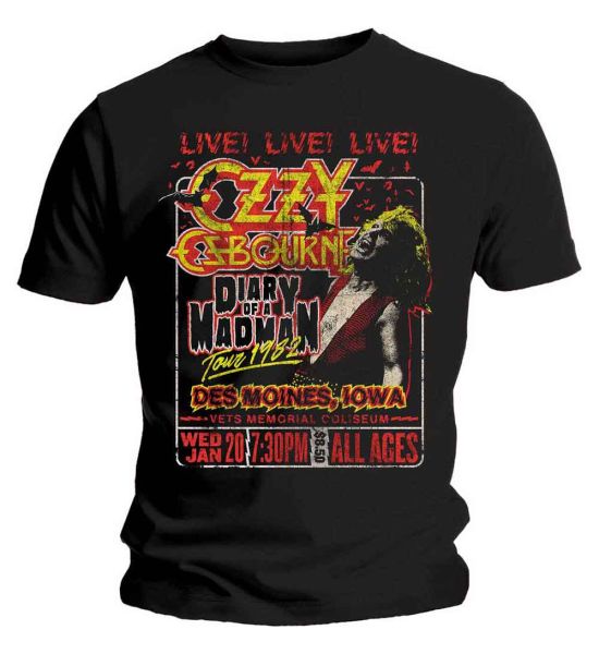 Ozzy Osbourne: Diary of a Madman Tour - Black T-Shirt