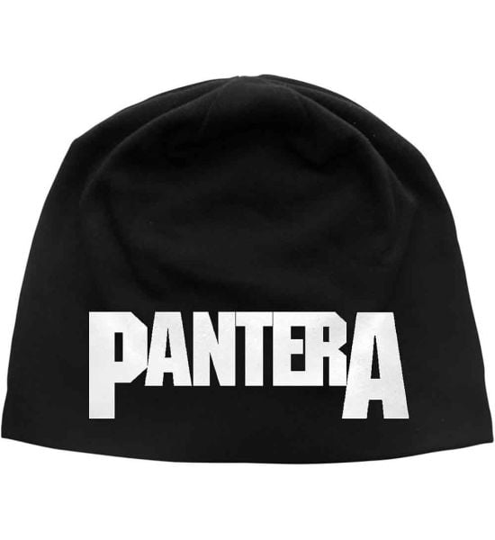 Pantera: Logo (Discharge Print) - Black Beanie Hat Preorder