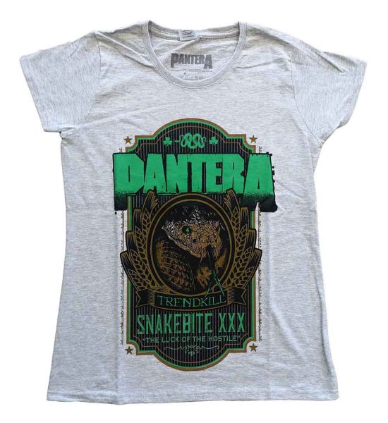 Pantera: Snakebite XXX Label - Ladies Heather Grey T-Shirt