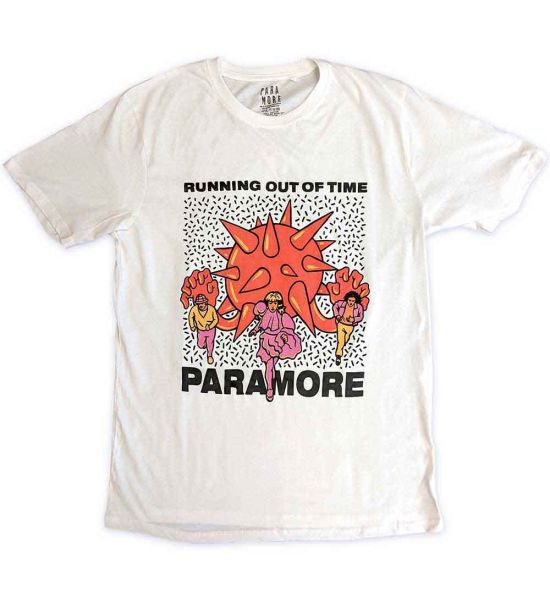 Paramore: Running Out Of Time - White T-Shirt