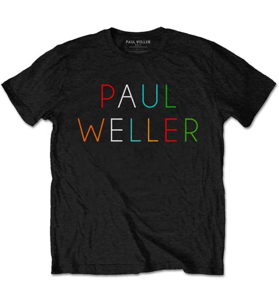 Paul Weller: Multicolour Logo - Black T-Shirt