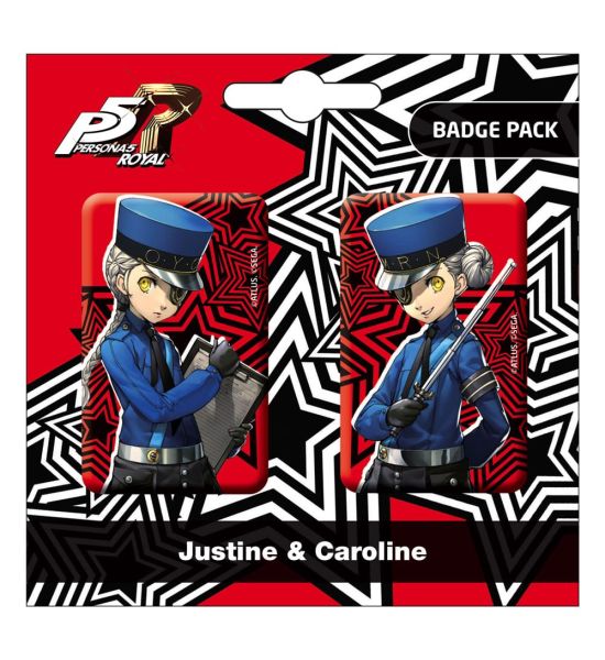 Persona 5 Royal: Justine & Caroline Pin Badges 2-Pack Preorder