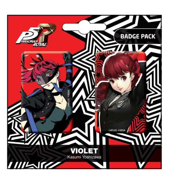 Persona 5 Royal: Kasumi Yoshizawa Violet Pin Badges 2-Pack Preorder