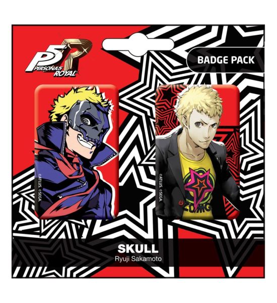 Persona 5 Royal: Skull / Ryui Sakamoto Pin Badges 2-Pack Preorder