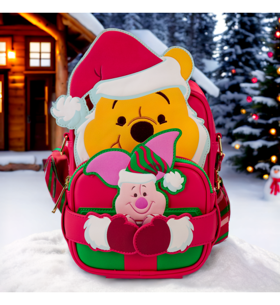 Loungefly: Disney Winnie The Pooh Santa Pooh Crossbuddies Bag