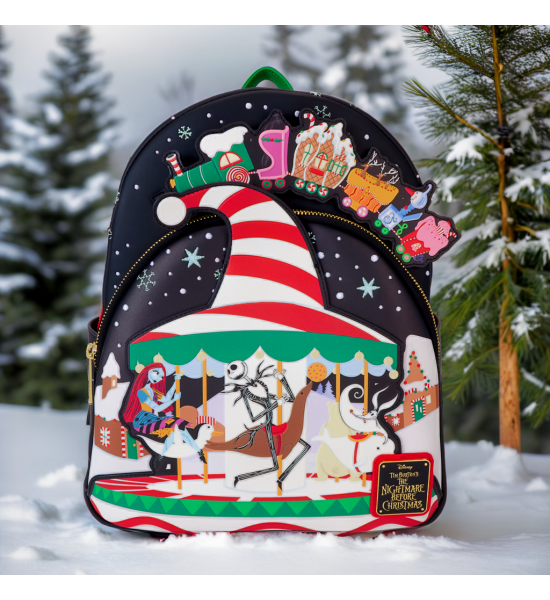 Loungefly: Disney Nightmare Before Christmas Journey To Christmas Town Mini Backpack