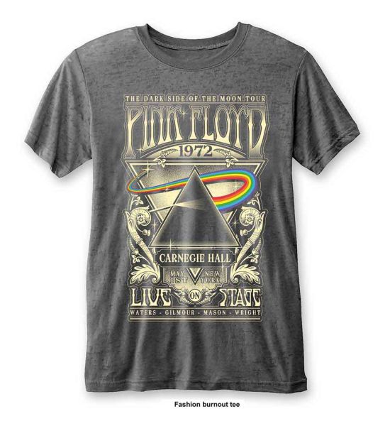 Pink Floyd: Carnegie Hall (Burnout) - Charcoal Grey T-Shirt