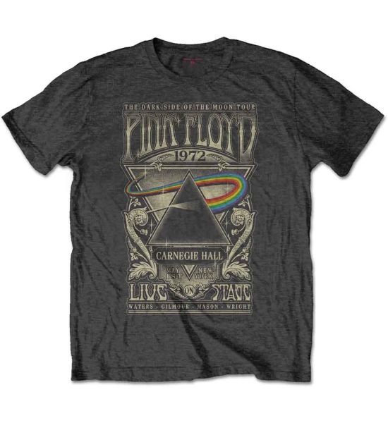 Pink Floyd: Carnegie Hall Poster - Charcoal Grey T-Shirt