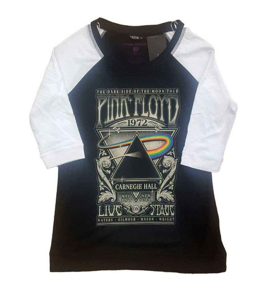 Pink Floyd: Carnegie Hall Poster - Ladies Black & White T-Shirt