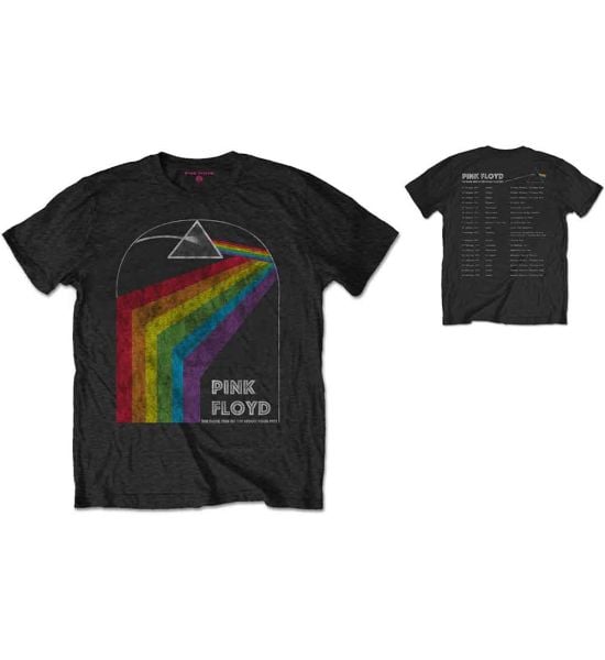 Pink Floyd: Dark Side of the Moon 1972 Tour (Back Print) - Black T-Shirt