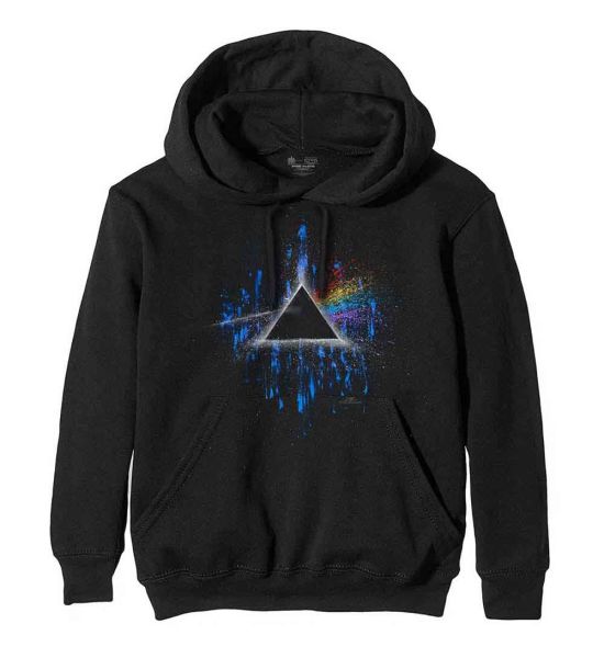 Pink Floyd: Dark Side of the Moon Blue Splatter - Black Pullover Hoodie