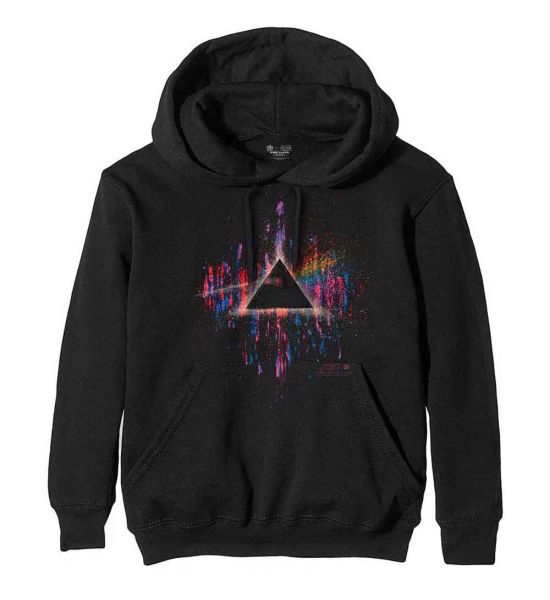 Pink Floyd: Dark Side of the Moon Pink Splatter - Black Pullover Hoodie