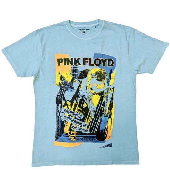 Pink Floyd: Knebworth Live (Dye Wash) - Blue T-Shirt