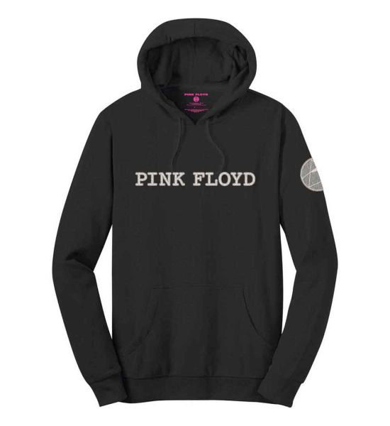 Pink Floyd: Logo & Prism (Applique) - Black Pullover Hoodie