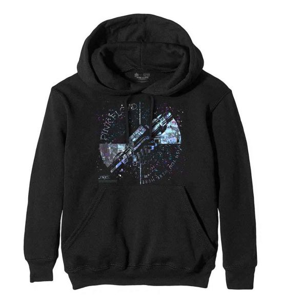 Pink Floyd: Machine Greeting Blue - Black Pullover Hoodie