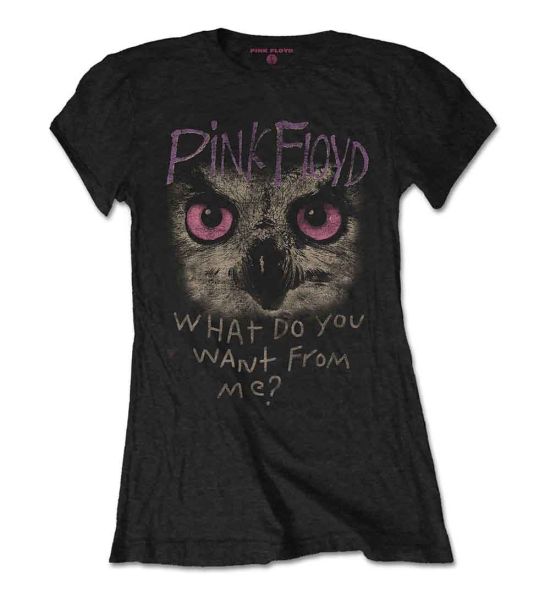 Pink Floyd: Owl - WDYWFM? - Ladies Black T-Shirt