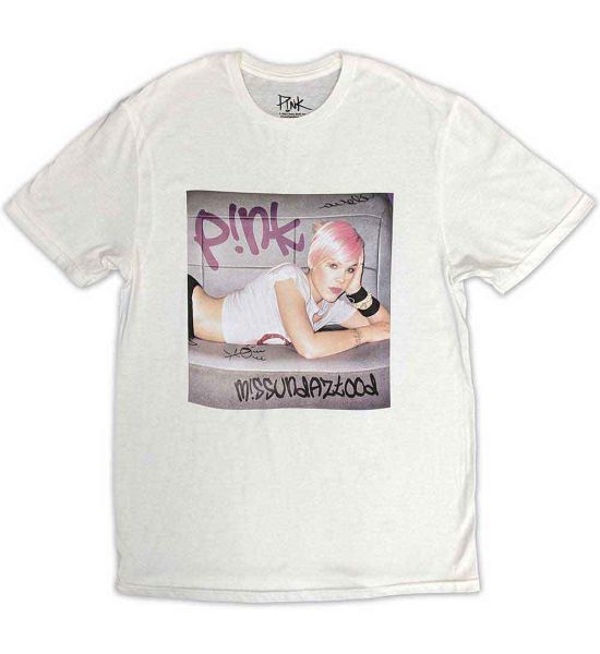 Pink: Missundaztood - White T-Shirt