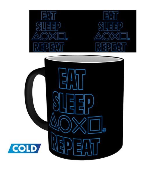 Playstation: Sleep Repeat Heat Change Mug Preorder