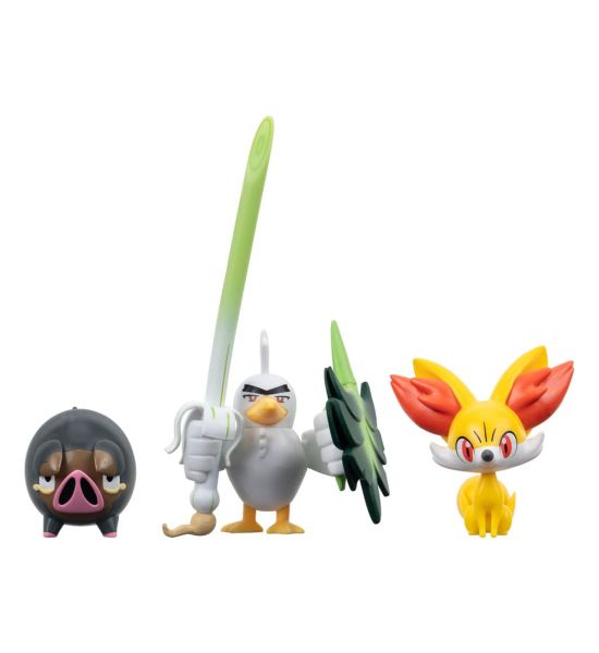 Pokémon: Fennekin, Lechonk, Sirfetch'd Battle Figure Set 3-Pack (5cm)