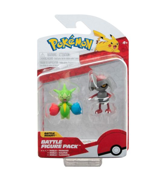 Pokémon: Pawniard & Roselia Mini Figure Battle Figure Pack 2-Pack (5cm) Preorder