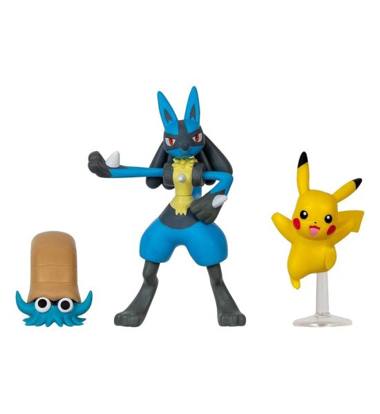 Pokémon: Pikachu, Omanyte, Lucario Battle Figure Set Figure 3-Pack