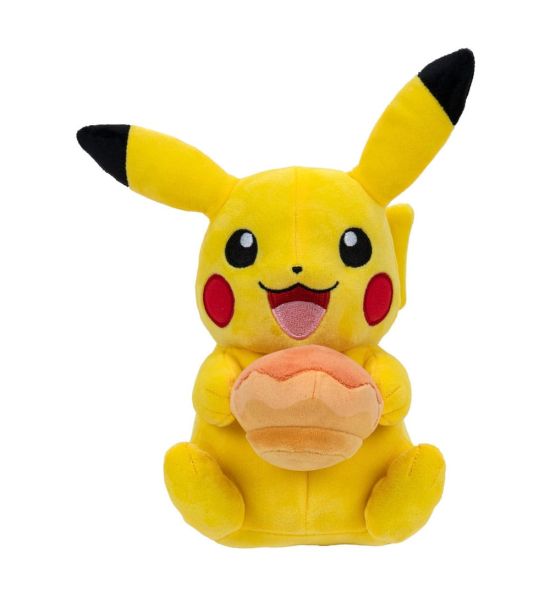 Pokémon: Pikachu Plush Figure with Pecha Poké Puff (Orange) Accy (20cm)