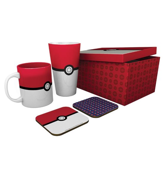 Pokémon: Pokeball Mug, 400ml Glass & 2 Coasters Collectable Gift Box Preorder