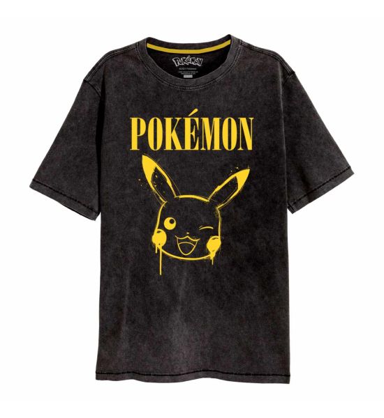 Pokemon: Graffiti Pikachu Acid Wash T-Shirt