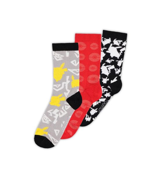 Pokemon: 3-Pack Crew Socks (Size 43-46) Preorder