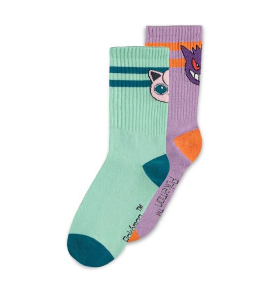 Pokemon: Heads Grey Socks 2-Pack (35-38) Preorder