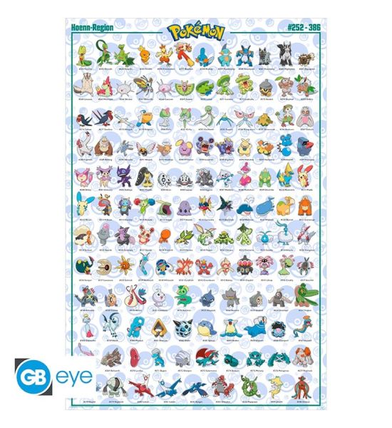 Pokemon: Hoenn Pokemon English Poster (91.5x61cm)