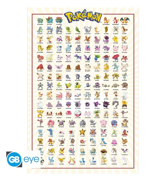 Pokemon: Kanto 151 English Poster (91.5x61cm)