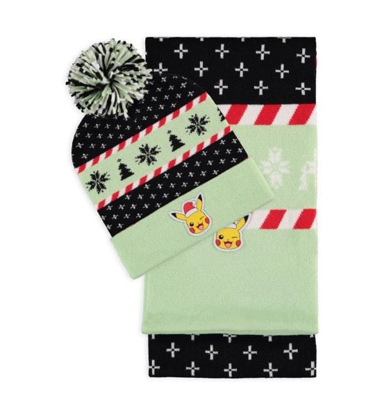 Pokemon: Pikachu Ski Beanie and Scarf Set