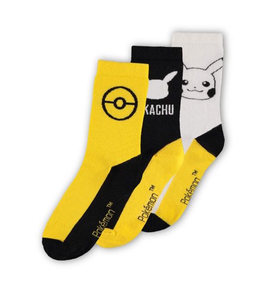 Pokemon: Pikachu Socks 3-Pack (Size 43-46) Preorder