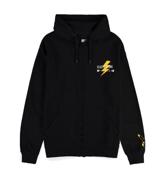 Pokemon: Pikachu Zipper Hoodie Sweater Electrifying Line-art