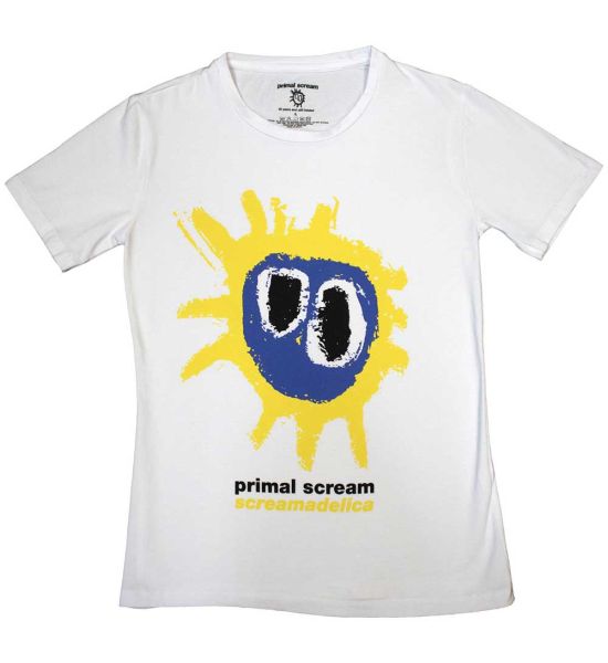 Primal Scream: Screamadelica - Ladies White T-Shirt