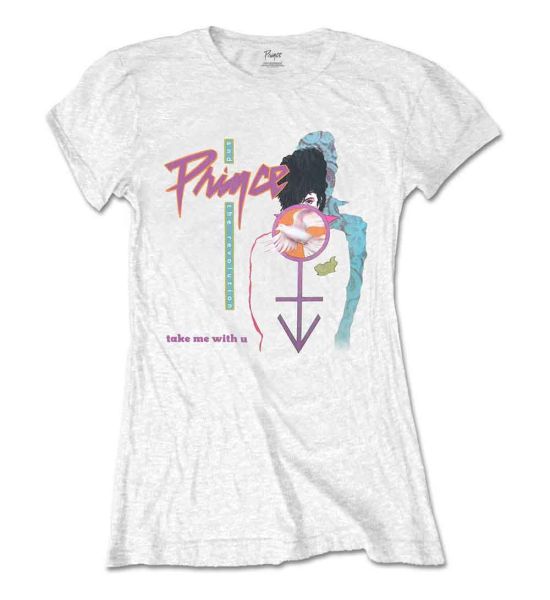 Prince: Take Me With U - Ladies White T-Shirt