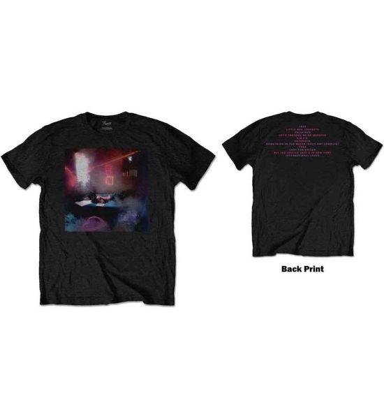 Prince: Watercolours (Back Print) - Black T-Shirt