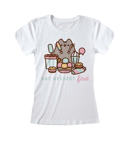 Pusheen: Eat Dessert First (Fitted T-Shirt)