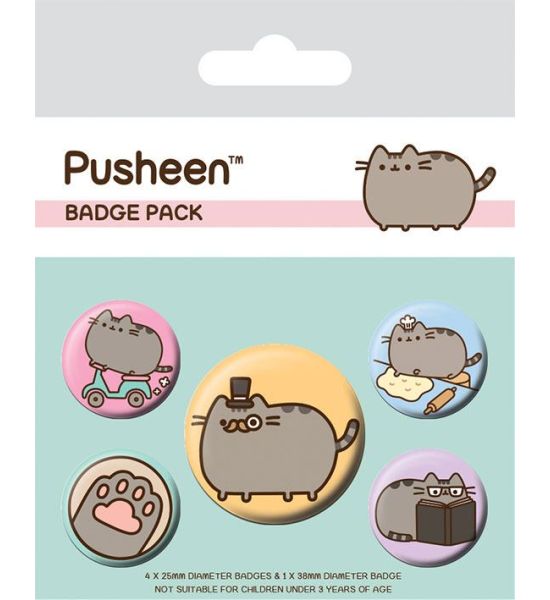 Pusheen: Fancy Pin-Back Buttons 5-Pack