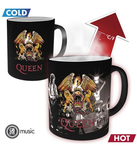 Queen: Crest Heat Change Mug - 320ml