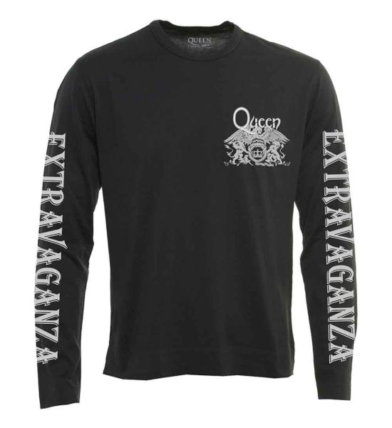 Queen: Extravaganza (Sleeve Print) - Black Long Sleeve T-Shirt