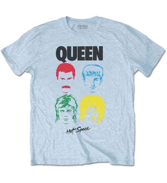 Queen: Hot Space Album - Light Blue T-Shirt