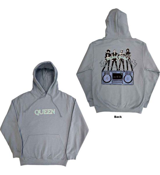 Queen: Radio Ga Ga (Back Print) - Light Blue Pullover Hoodie