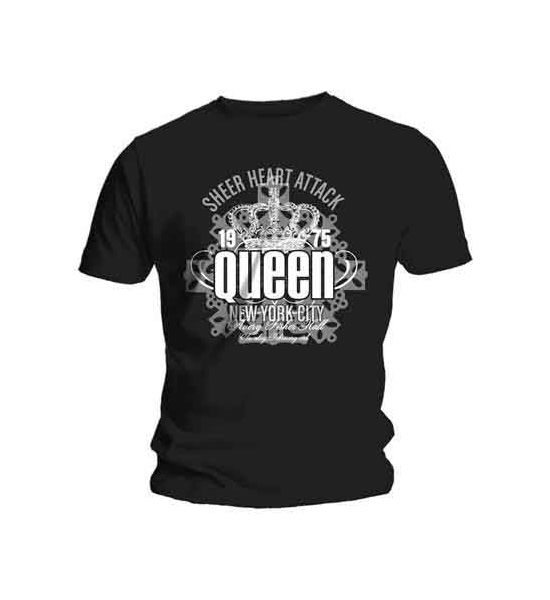 Queen: Sheer Heart Attack - Black T-Shirt