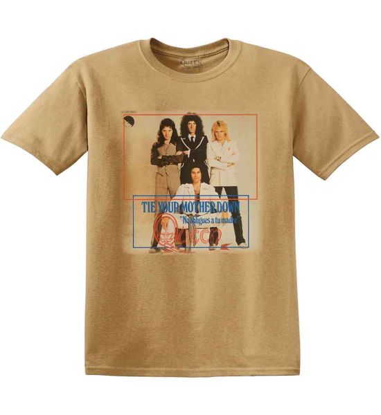 Queen: Tie Your Mother Down - Old Gold T-Shirt