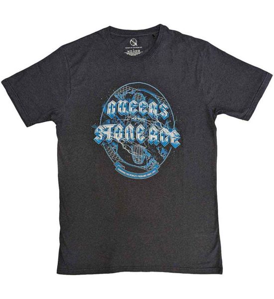 Queens Of The Stone Age: Ignoring… (Black Pigment Dye Wash) - Black T-Shirt