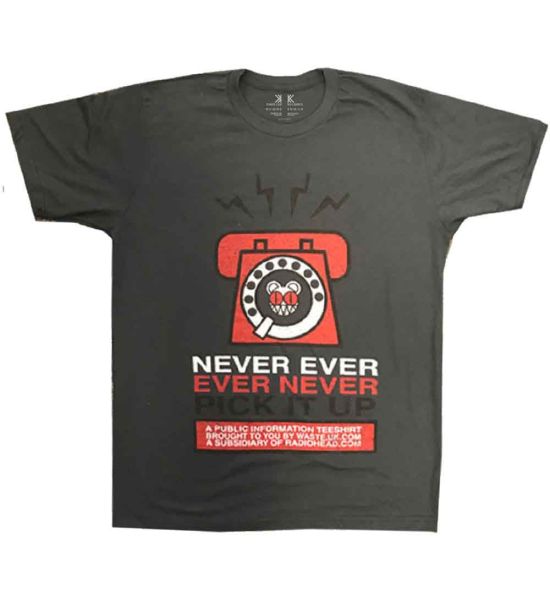 Radiohead: Never Pick It Up - Charcoal Grey T-Shirt